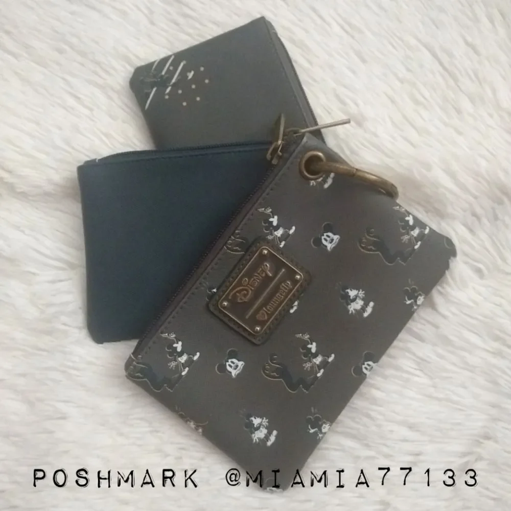 Loungefly Disney Mickey Mouse Spooked Mini Backpack and Coin Pouches